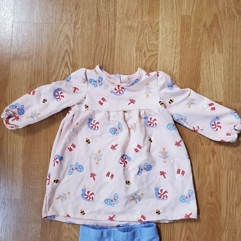 TUCKER + TATE | Glittery Holiday Tunic & Pants Fleece Set - [size 24 months]